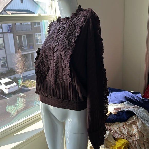 FREE PEOPLE MORE ROMANCE SHIRT TOP BLOUSE SIZE S MSRP $128.00 NWT - Picture 9 of 13